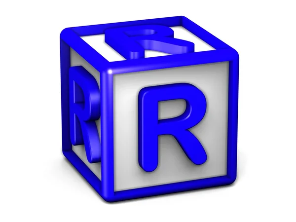 R ตัวอักษร Cube — ภาพถ่ายสต็อก