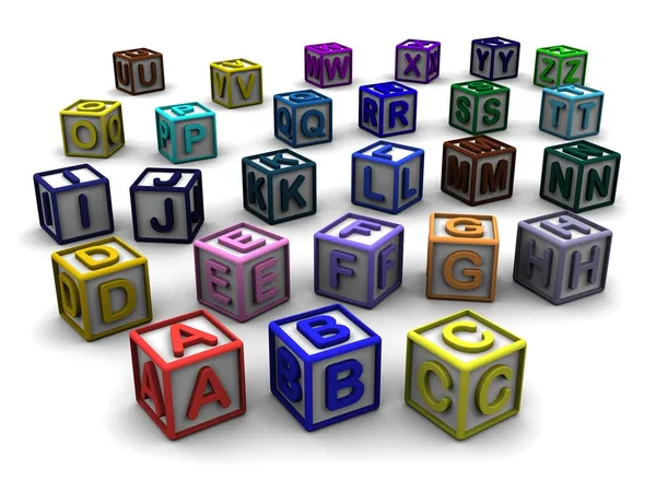 A-Z Letters Cubes — Stock Photo, Image