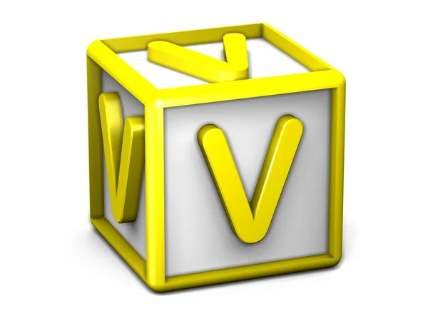 V Cubo de Carta — Fotografia de Stock