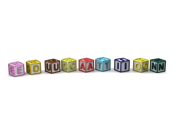 Letter Cubes Spelling Education — Stock Photo, Image