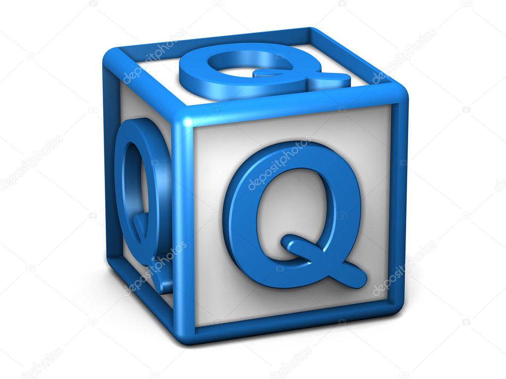 Q Letter Cube — Stock Photo © Lucian3D 23572905