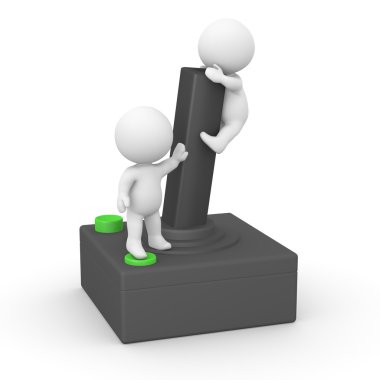 3d çocuklar acele joystick buton