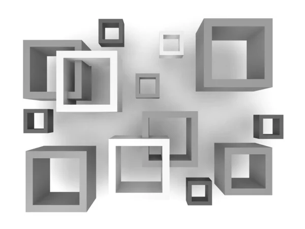 Quadrados 3D abstratos — Fotografia de Stock