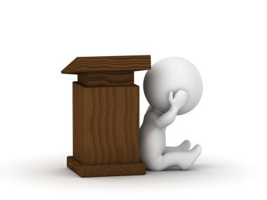 Kamu konuşan panik kavramı 3D adam korkusu