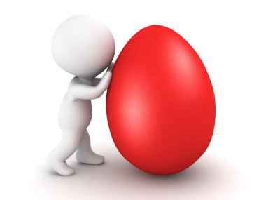 3D adam iterek Paskalya yortusu yumurta