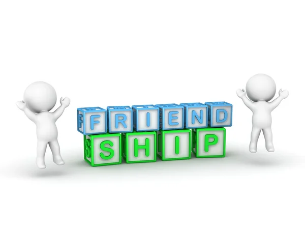 3D Characters Friendship — Stock Photo, Image