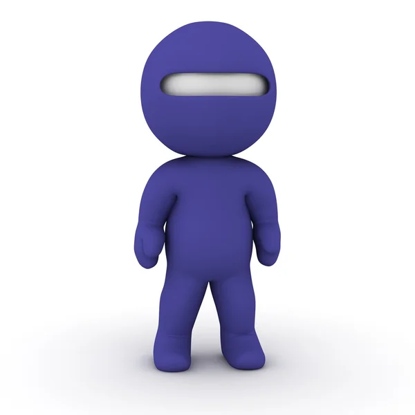 3D-Charakter als Ninja verkleidet — Stockfoto