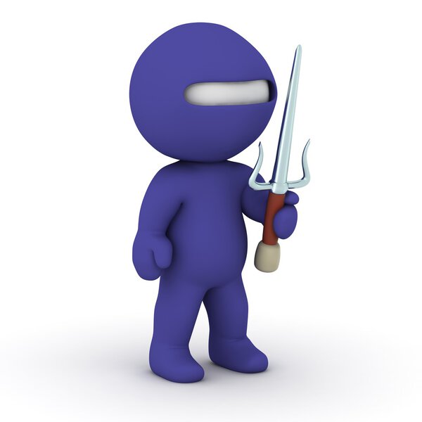 3D Character ninja with sai sword