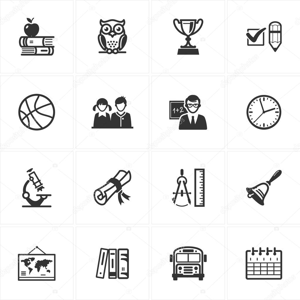 School and Education Icons-Set 3