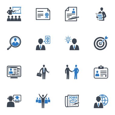 Employment and Business Icons - Blue Series