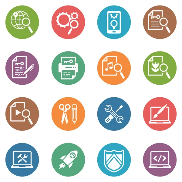 Seo & Internet Marketing Icons Set 1 - Dot Series — Stockvektor