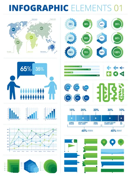 Elementos infográficos 01 — Archivo Imágenes Vectoriales