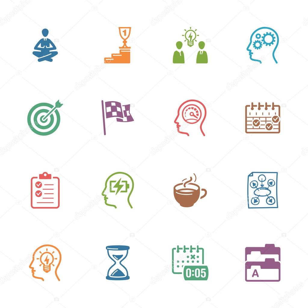 Productive at Work Icons - Colored Series