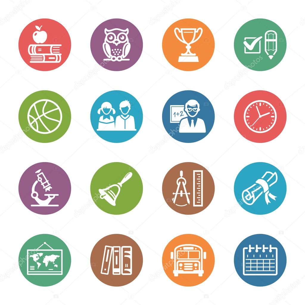 School and Education Icons Set 3 - Dot Series