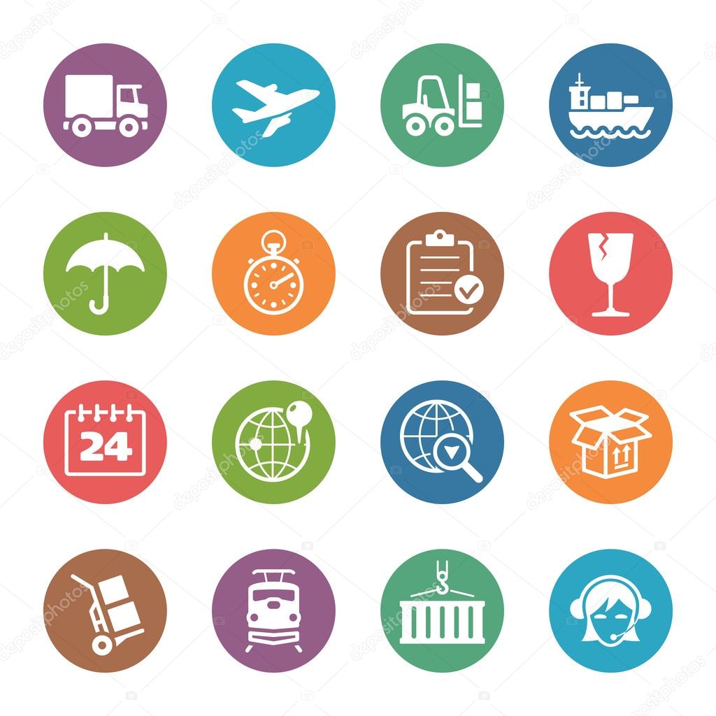 Logistics Icons - Dot Series