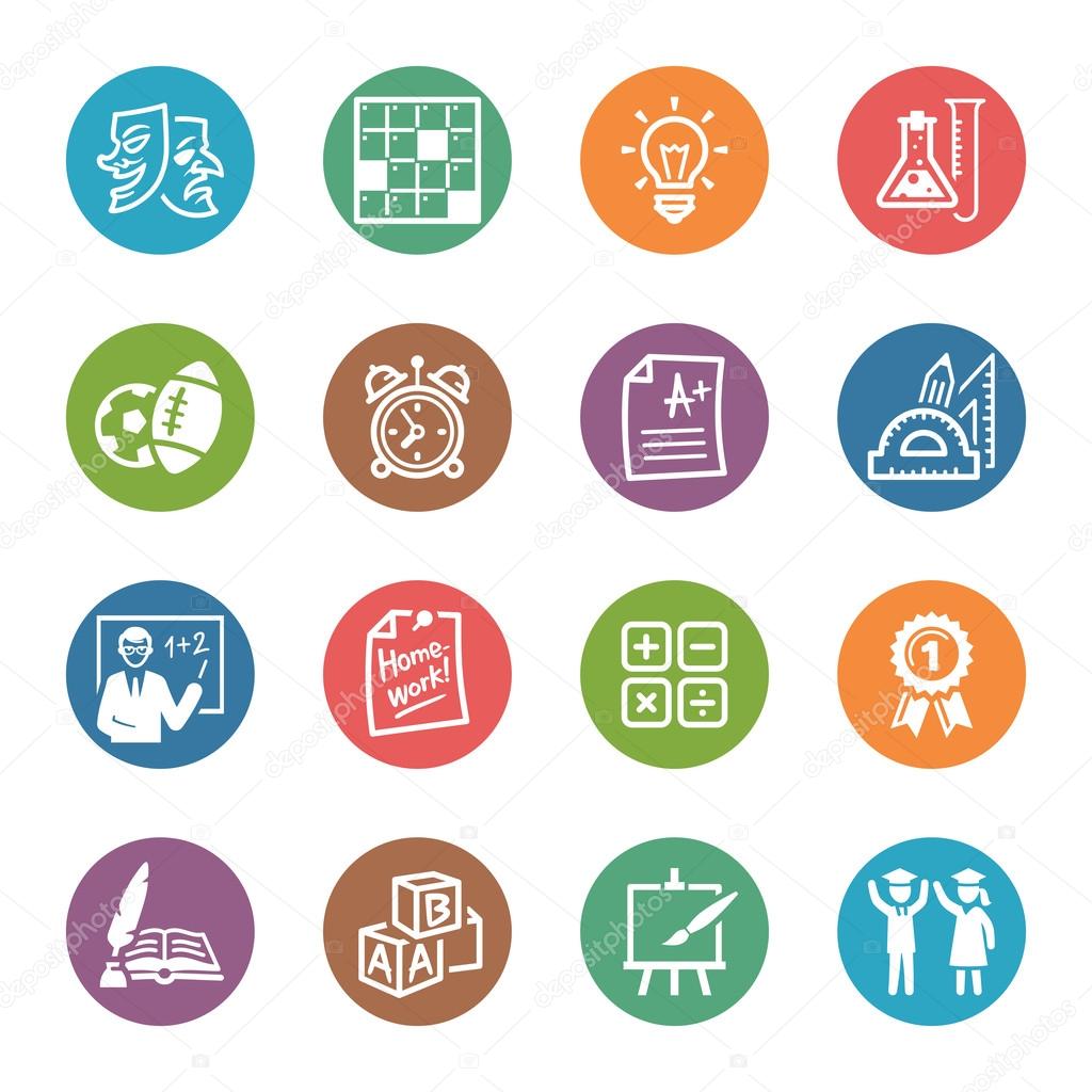 School and Education Icons Set 4 - Dot Series