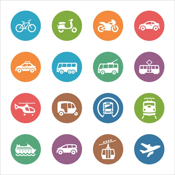 Icônes de transport - Série de points — Image vectorielle