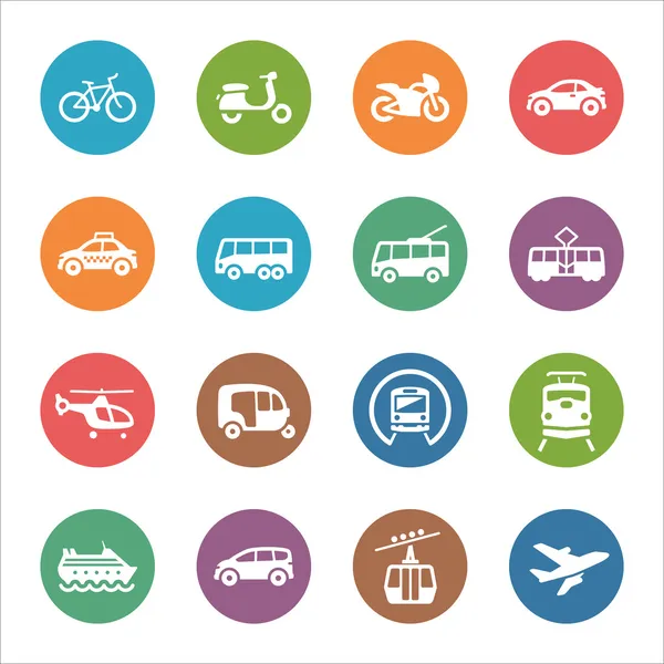 Transport-Symbole - dot series — Stockvektor