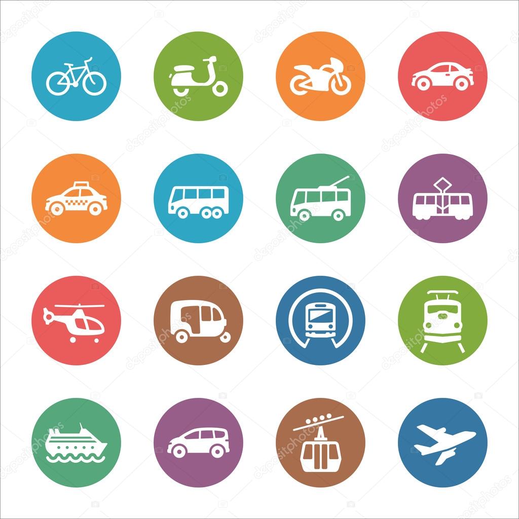 Transportation Icons - Dot Series