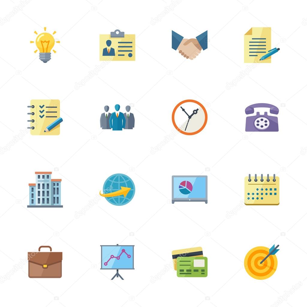 Flat Business & Office Icons