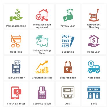 Kişisel & İş Finans Icons - set 2