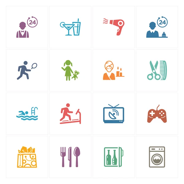 Conjunto de iconos del hotel 2 - Serie de colores Ilustraciones de stock libres de derechos