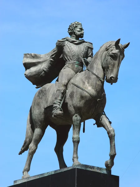 Juan B. Bustos monument, at Villa Carlos Paz, Cordoba, Argentina — Stock Photo, Image