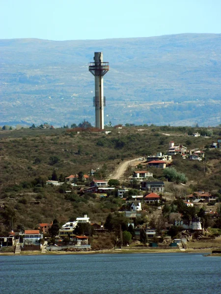 Kilátás nyílik San Roque tóra, Cordoba, Argentína — Stock Fotó