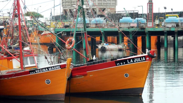 Fishing boats at Port of Mar del Plata — Stock Photo, Image