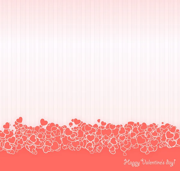 Postal rosa de San Valentín — Vector de stock