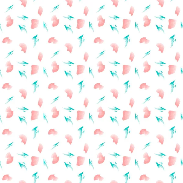 Seamless Pattern Watercolor Brush Strokes Pattern Design Simple Vector Drawing — Vetor de Stock