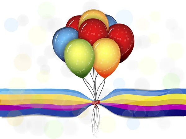 Multi-colored balloons — Stock Vector