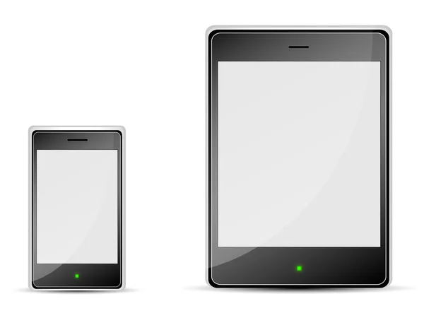 Cep telefonu ve tablet pc — Stok Vektör