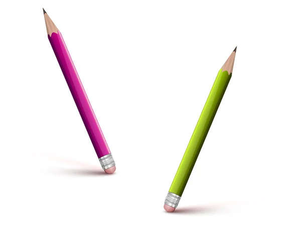 Twee potloden — Stockvector