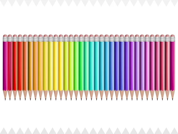 Μολύβια χρώματα του ουράνιου τόξου Διάνυσμα Αρχείου