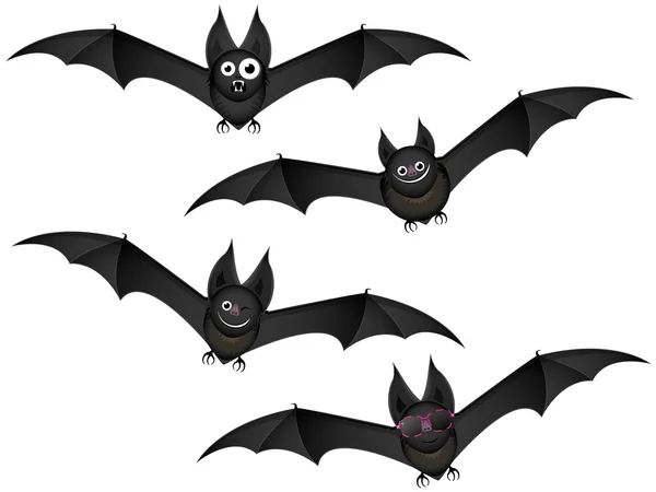 Pipistrelli in volo — Vettoriale Stock