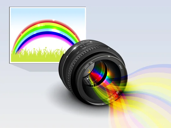 Arco-íris da lente Gráficos Vetores