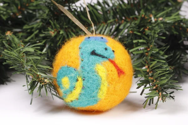Christmas toys, balls on the Christmas tree — Stock Photo, Image
