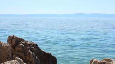 makarska Plajı yakınından Adriyatik Denizi