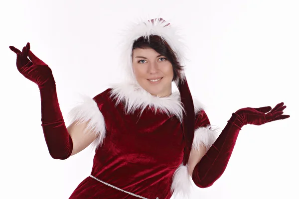 Weihnachtsgirl posiert — Stockfoto