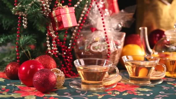 Té y Navidad 2 — Vídeos de Stock