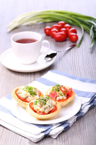 Grönsakssallad och frukost — Stockfoto