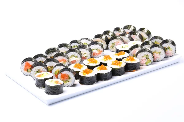 Gran juego de sushi y rollos — Foto de Stock