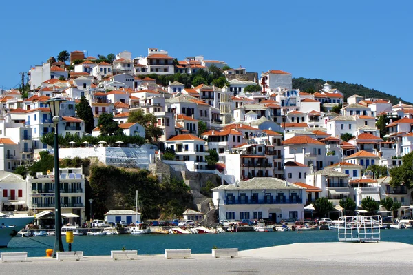 Skopelos grekisk ö landskap Stockfoto