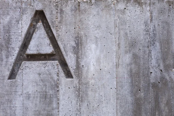 Letter A on Concrete — Stock Photo, Image