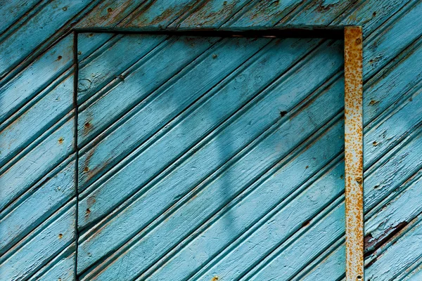 Porta de madeira azul velha — Fotografia de Stock