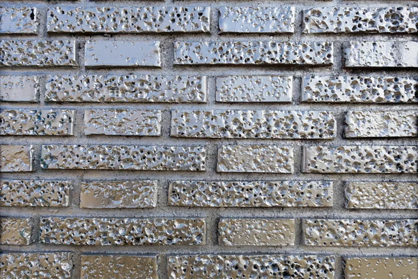 Silvered Brick Wall — Stock Photo, Image