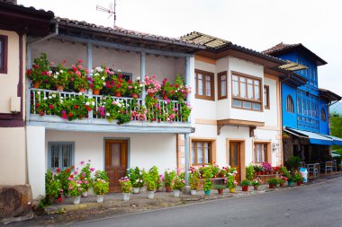 Beautiful cottages in Northern Spain clipart