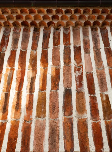 Oud dak tegels muur — Stockfoto