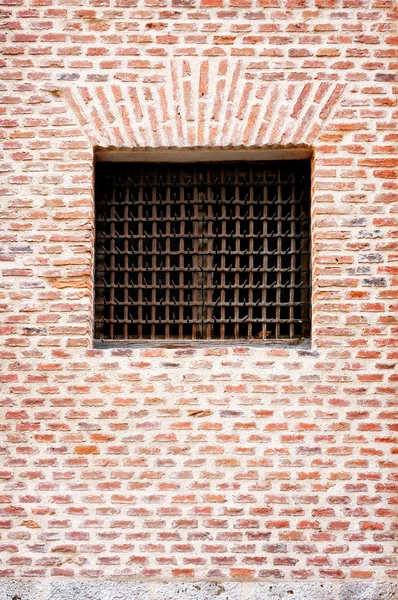 Ancient window with awesome grid — Stock Photo, Image
